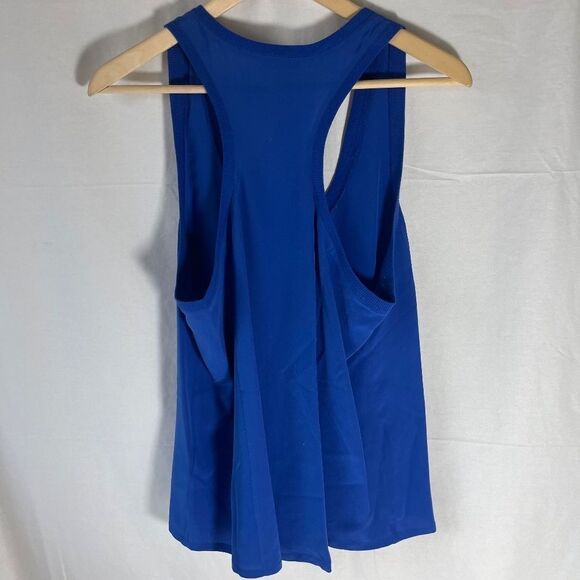 Joie Alicia Cobalt Blue Racerback Silk Tank Top Sz L - Picture 3 of 7